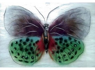 Картина шерстью «Бабочка Баттерфляй»