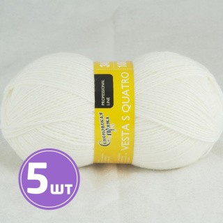 Пряжа Семеновская Vesta S silver quatro (25), суровый 5 шт. по 100 г Пряжа Семеновская Vesta S silver quatro (25), суровый 5 шт. по 100 г