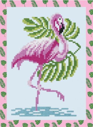 Алмазная вышивка «Фламинго»