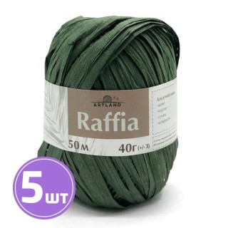 Пряжа ARTLAND Raffia (25), хаки, 5 шт. по 40 г