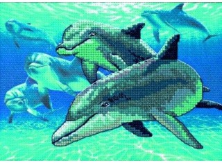Набор для вышивания «Глубоководные дельфины»