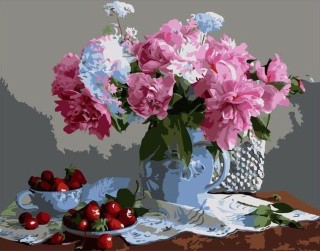 Картина по номерам «Пионы в вазе» Картина по номерам «Пионы в вазе»
