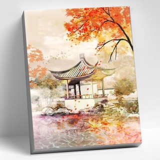 Картина по номерам «Японский пейзаж пастель»
