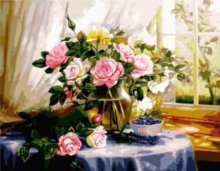 Картина по номерам «Цветы в стеклянной вазе» Картина по номерам «Цветы в стеклянной вазе»