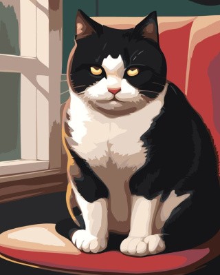 Картина по номерам «Толстый кот Томас»