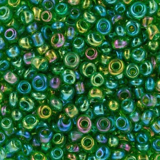 Бисер круглый Zlatka 11/0, 0161-0180A, 2 мм, цвет: №0167 зеленый, 100 г