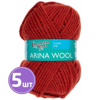 Пряжа Семеновская Arina W (90015), терракот, 5 шт. по 100 г Пряжа Семеновская Arina W (90015), терракот, 5 шт. по 100 г