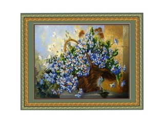 Рисунок на ткани «Корзина ромашек» Рисунок на ткани «Корзина ромашек»