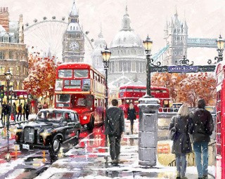 Картина по номерам «Прогулка по Лондону»