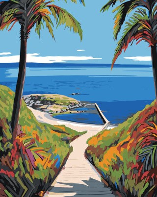 Картина по номерам «Море: Дорожка к тропическому пляжу»