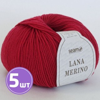 Пряжа SEAM LANA MERINO (34), темная гвоздика, 5 шт. по 50 г