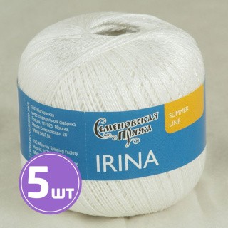 Пряжа Семеновская Irina (7514), ультрабелый+В 5 шт. по 100 г Пряжа Семеновская Irina (7514), ультрабелый+В 5 шт. по 100 г