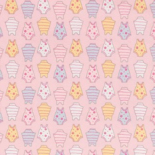 Ткань для пэчворка Молочные Сны Фланель, 175 г/м², 100% хлопок, цвет: розовый, принт, Peppy