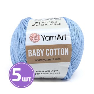 Пряжа YarnArt Baby cotton (448), светло-голубой, 5 шт. по 50 г Пряжа YarnArt Baby cotton (448), светло-голубой, 5 шт. по 50 г