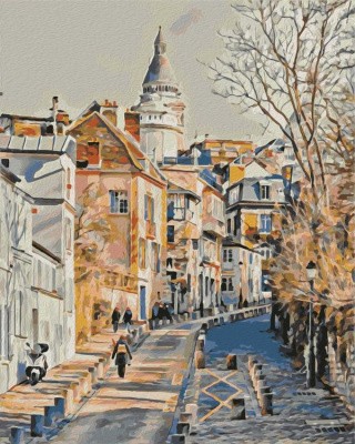 Картина по номерам «Городская улица» Картина по номерам «Городская улица»