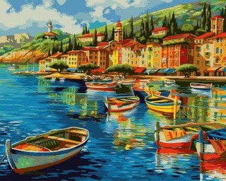 Картина по номерам «Лодочная гавань» Картина по номерам «Лодочная гавань»