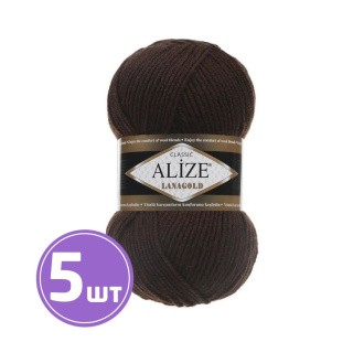 Пряжа ALIZE LanaGold (26), коричневый, 5 шт. по 100 г Пряжа ALIZE LanaGold (26), коричневый, 5 шт. по 100 г