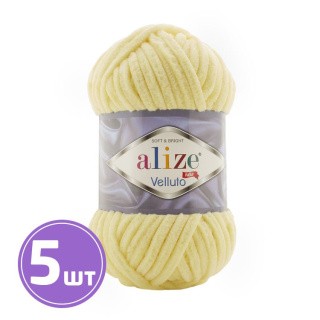 Пряжа ALIZE Velluto new (13), лимон, 5 шт. по 100 г Пряжа ALIZE Velluto new (13), лимон, 5 шт. по 100 г