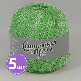 Пряжа Семеновская Test 86 (21151), зеленый классический+В_х1, 5 шт. по 100 г Пряжа Семеновская Test 86 (21151), зеленый классический+В_х1, 5 шт. по 100 г