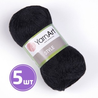 Пряжа YarnArt Style (651), черный, 5 шт. по 50 г Пряжа YarnArt Style (651), черный, 5 шт. по 50 г