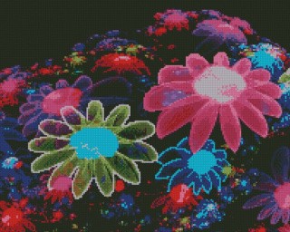 Алмазная вышивка «Радужные цветы»