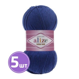 Пряжа ALIZE Cotton Gold (389), синий, 5 шт. по 100 г Пряжа ALIZE Cotton Gold (389), синий, 5 шт. по 100 г