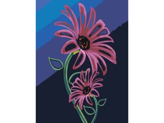 Картина по номерам «Гербера поп-арт» Картина по номерам «Гербера поп-арт»