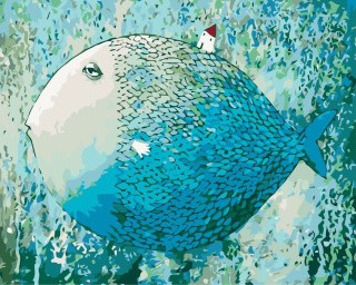 Картина по номерам «Рыба-луна»
