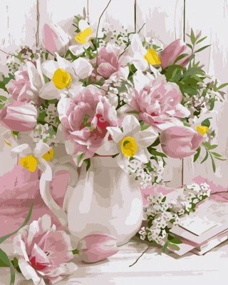 Картина по номерам «Кувшин с цветами» Картина по номерам «Кувшин с цветами»