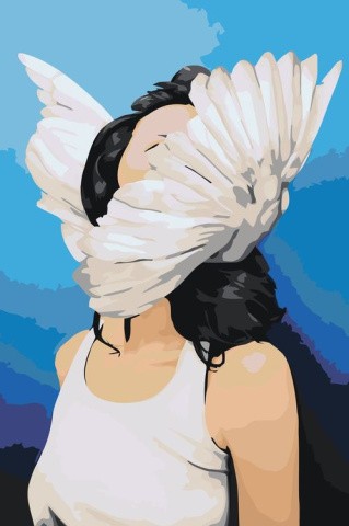 Картина по номерам «Крылатая девушка»