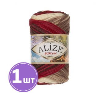 УЦЕНКА. Пряжа ALIZE Burcum Batik (4574), красно-коричневый 1 шт. 100 г (нет этикетки)