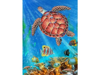 Рисунок на габардине «Роскошная черепаха»