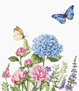 Набор для вышивания «Летние цветы и бабочки»