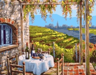 Картина по номерам «Столик» Картина по номерам «Столик»