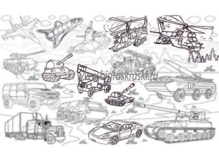 Плакат-раскраска «Техномикс»