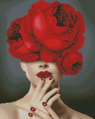 Алмазная вышивка «Красный цветок» Алмазная вышивка «Красный цветок»