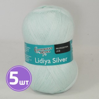 Пряжа Семеновская Lidiya silver (124604), свет неба, 5 шт. по 100 г Пряжа Семеновская Lidiya silver (124604), свет неба, 5 шт. по 100 г
