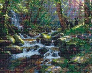 Алмазная вышивка «Лесной водопад»