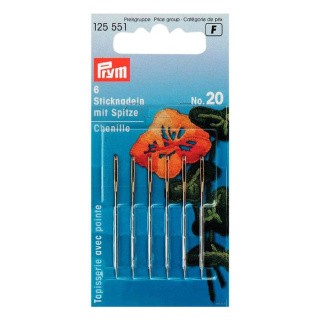 Иглы ручные Prym для вышивания острые №20, 6 шт. Иглы ручные Prym для вышивания острые №20, 6 шт.