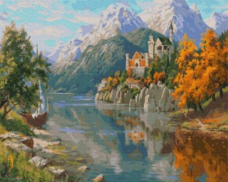 Картина по номерам «Прищепа. Замок в горах»