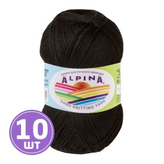 Пряжа Alpina SATI (002), черный, 10 шт. по 50 г Пряжа Alpina SATI (002), черный, 10 шт. по 50 г