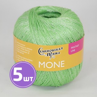 Пряжа Семеновская Mone (21151), зеленый классический+В_х1, 5 шт. по 100 г Пряжа Семеновская Mone (21151), зеленый классический+В_х1, 5 шт. по 100 г