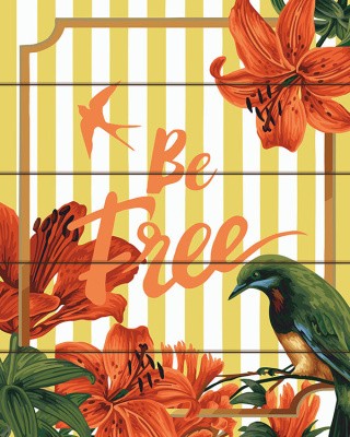 Картина по номерам по дереву Flamingo «Будь свободен»