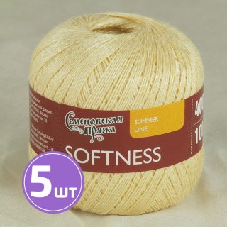 Пряжа Семеновская Softness (30772), шампанское_x1, 5 шт. по 100 г Пряжа Семеновская Softness (30772), шампанское_x1, 5 шт. по 100 г