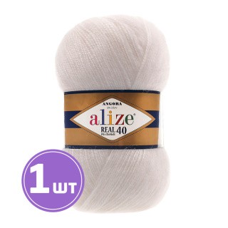 Пряжа ALIZE Angora Real 40 (Ангора реал 40) (599), слоновая кость, 1 шт. 100 г Пряжа ALIZE Angora Real 40 (Ангора реал 40) (599), слоновая кость, 1 шт. 100 г