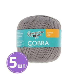 Пряжа Семеновская Cobra (30006), серый 5 шт. по 100 г Пряжа Семеновская Cobra (30006), серый 5 шт. по 100 г