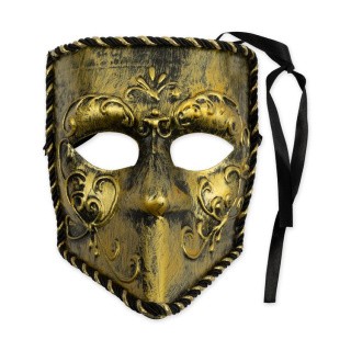 Венецианская маска баута, под золото, BOOMZEE