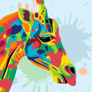 Картина по номерам «Красочный жираф»