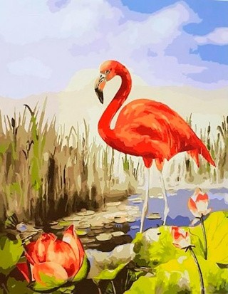Картина по номерам «Красный фламинго» Картина по номерам «Красный фламинго»