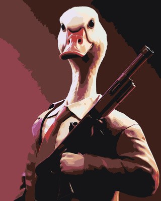 Картина по номерам «Гусь с оружием ворвусь» Картина по номерам «Гусь с оружием ворвусь»